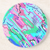 Abstrakte Frühjahrslandschaft Getränkeuntersetzer (Vorne)