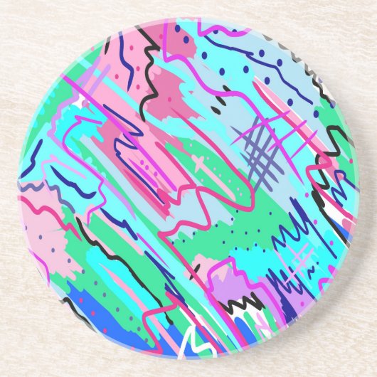 Abstrakte Frühjahrslandschaft Getränkeuntersetzer (Vorne)