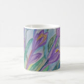 Abstrakte Frühlings-Crocus-Tasse Kaffeetasse (Mittel)