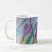 Abstrakte Frühlings-Crocus-Tasse Kaffeetasse (Links)