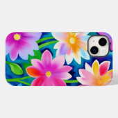 Abstrakte Frühlingsblumen Case-Mate iPhone Hülle (Rückseite (Horizontal))