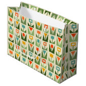 Abstrakte Frühlingsblumen Große Geschenktasche Geschenktüte (Vorderseite Schrägansicht)