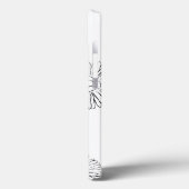 Abstrakte Frühlingsblumen in Schwarz-Weiß Case-Mate iPhone Hülle (Rückseite / Links)