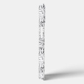 Abstrakte Frühlingsblumen in Schwarz-Weiß Case-Mate iPhone Hülle (Rückseite / Rechts)