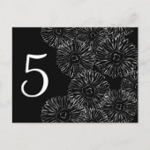 Abstrakte Frühlingsblumen in Schwarz-Weiß Postkarte (Vorderseite)