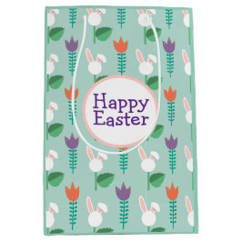 Abstrakte Frühlingsblumen Ostern Mittlere Geschenktüte