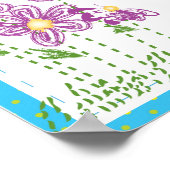 Abstrakte Frühlingsblumen Poster (Ecke)