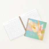 Abstrakte Frühlingsfarbe Aqua und rosa Notebook Notizblock (Innenseite)