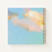 Abstrakte Frühlingsfarbe Aqua und rosa Notebook Notizblock (Rückseite)