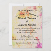 Abstrakte Frühlingsfarben erweitern das Foto Einladung (Vorderseite)