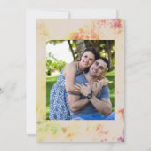 Abstrakte Frühlingsfarben erweitern das Foto Einladung (Rückseite)