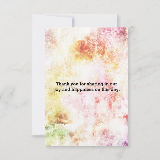 Abstrakte Frühlingsfarben - Herzlichen Dank Dankeskarte (Rückseite)