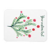 Abstrakte Frühlingsinte Pflanze Zeichnend benutzer Magnet (Horizontal)