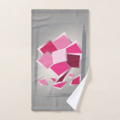 Abstrakte Fuchsie-Blume Badhandtuch Set (Handtuch)