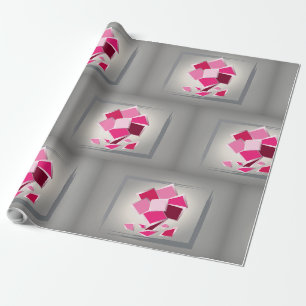 Abstrakte Fuchsie-Blume Geschenkpapier