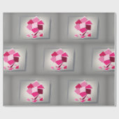 Abstrakte Fuchsie-Blume Geschenkpapier (Flach)