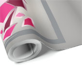 Abstrakte Fuchsie-Blume Geschenkpapier (Rolleneckpunkt)