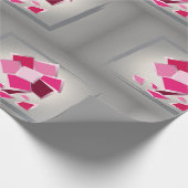 Abstrakte Fuchsie-Blume Geschenkpapier (Ecke)