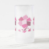Abstrakte Fuchsie-Blume Mattglas Bierglas (Mittel)