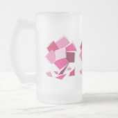 Abstrakte Fuchsie-Blume Mattglas Bierglas (Links)