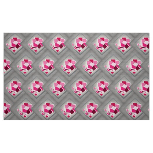 Abstrakte Fuchsie-Blume Stoff (Fat Quarter (45,7 x 55,9 cm))