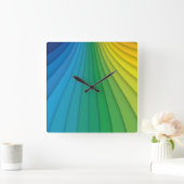 Abstrakte Führungsschienen Quadratische Wanduhr (Zuhause)