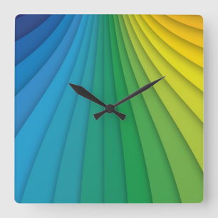 Abstrakte Führungsschienen Quadratische Wanduhr