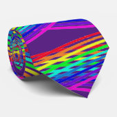 Abstrakte Fun-Regenbogenfarben mit Lila Krawatte (Gerollt)