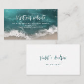 Abstrakte funkelnde Moody-Ocean-Website Beipackkar Platzkarte (Vorne/Hinten)