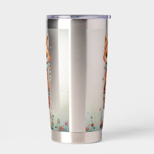 Abstrakte Funky Fox Lady Thermobecher (Links)