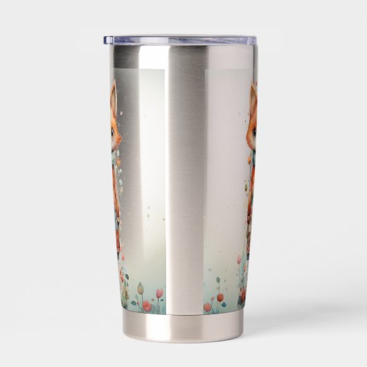 Abstrakte Funky Fox Lady Thermobecher (Rechts)