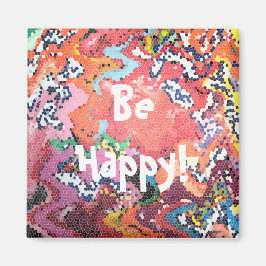 Abstrakte Funky Pink Pastelle Magnet