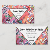 Abstrakte Funky Pink Pastelle Visitenkarte (Vorne/Hinten)