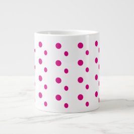 Abstrakte, funky rosa Polka Punkte Jumbo-Tasse
