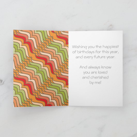 Abstrakte Funky Zig Zag Streifen Karte (Innenseite)