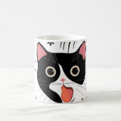 Abstrakte Funny Black Cat Kaffeetasse (Mittel)