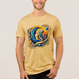 Abstrakte Fusion - Digital-Kunst-T - Shirt für gem