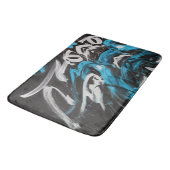 Abstrakte Fusion: Farbabweichungen und dynamische  Badematte (Schrägansicht)