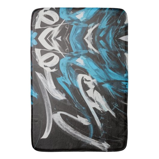 Abstrakte Fusion: Farbabweichungen und dynamische Badematte (Vorderseite Vertikal)