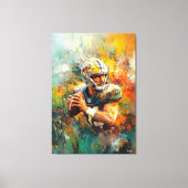 Abstrakte Fußballkunst - Dynamischer Sport Leinwanddruck (Vorderseite)