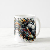 Abstrakte Fußballschuhe Kaffeetasse (VorderseiteRechts)