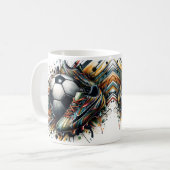 Abstrakte Fußballschuhe Kaffeetasse (Vorderseite Links)
