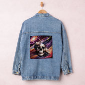 Abstrakte galaktische Schädelfloral Jeansjacke (Hangar)