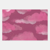Abstrakte Galaxie Farbe Aquarell Rosa Blau lila Geschenkpapier Set (Vorderseite 2)