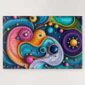 Abstrakte Galaxie: Helles Raummuster Puzzle (Horizontal)