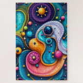 Abstrakte Galaxie: Helles Raummuster Puzzle (Vertikal)