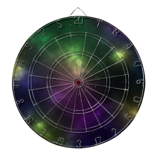 Abstrakte Galaxien-Konstellationen Digitale Kunst: Dartscheibe (vorne)