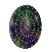 Abstrakte Galaxien-Konstellationen Digitale Kunst: Dartscheibe (Vorderseite Links)