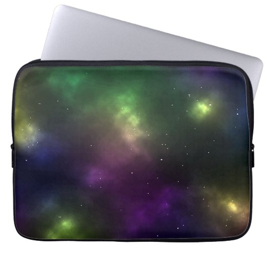 Abstrakte Galaxien-Konstellationen Digitale Kunst: Laptopschutzhülle (Vorderseite)