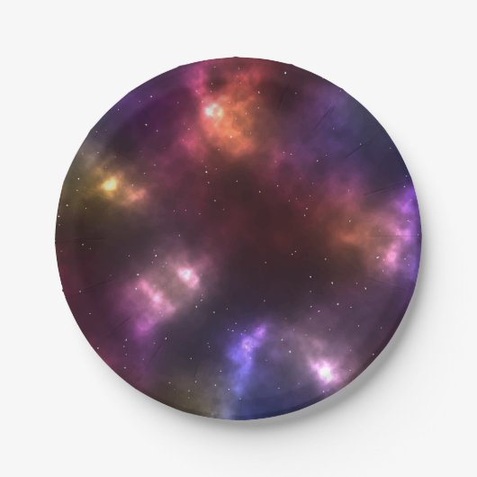 Abstrakte Galaxien-Konstellationen Digitale Kunst: Pappteller (Vorderseite)